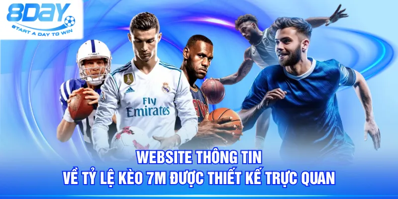 Website thông tin về tỷ lệ kèo 7M được thiết kế trực quan